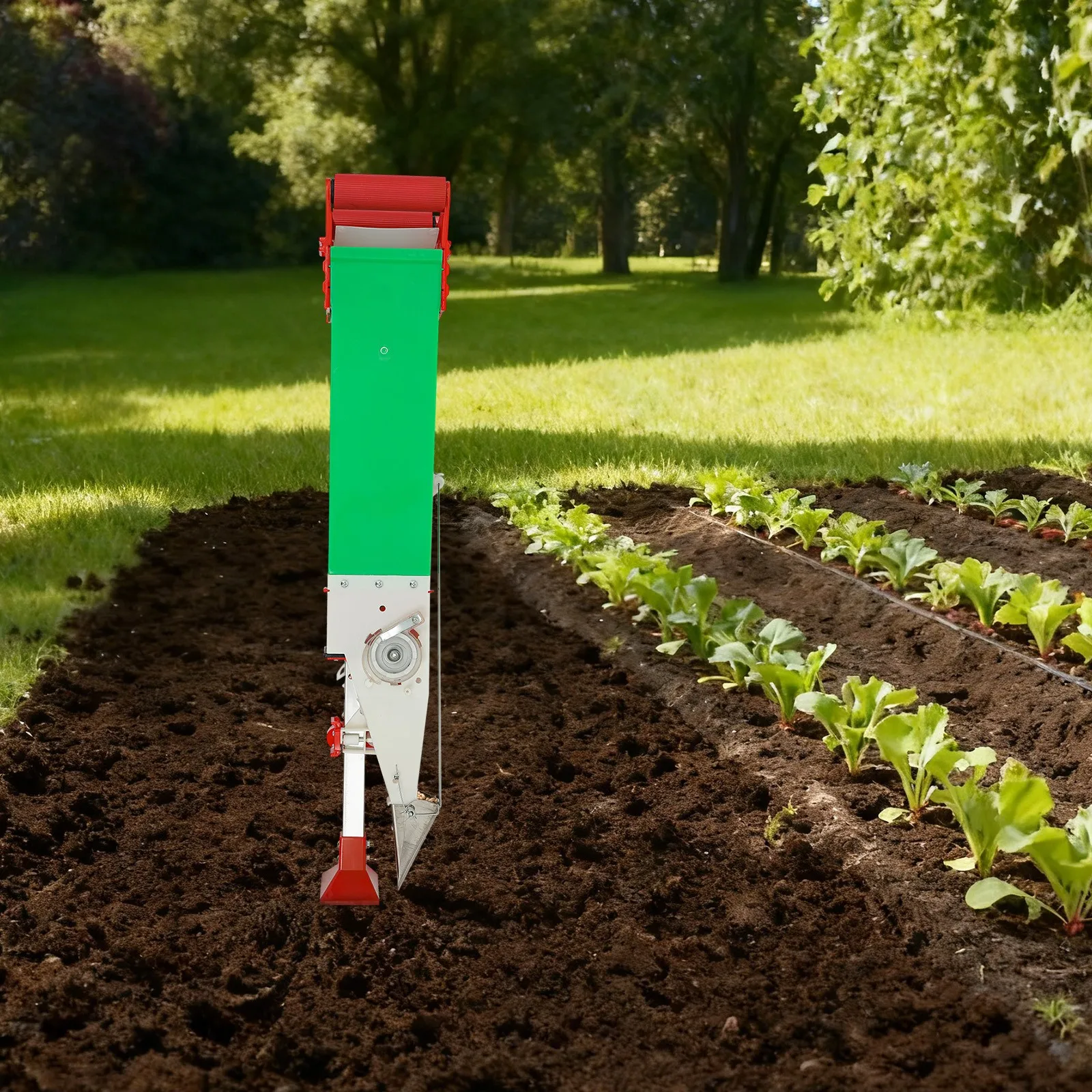 Gardening Manual Seeder Agricultural Fertilization Sowing Tool Handhold Planter with Seeding Mold Changer Thickened Stainless Steel Nozzle for Corn Soybean Peanut Cotton Fertilizer