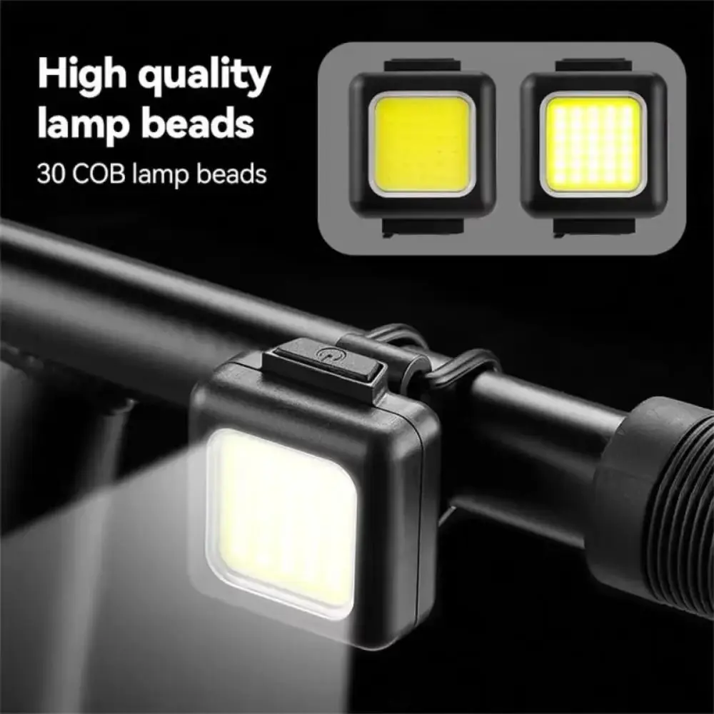 2pcs USB Rechargeable Mountain Bike Light Waterproof Super Bright Bicycle Light Combination Easy Mount Mini LED Bike Lights
