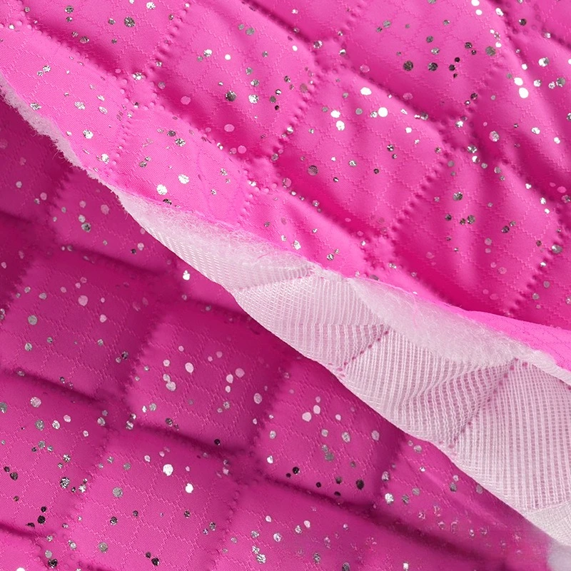 1meter Multi Colors Polyester Quilted Fabric Embroidery Sequined Embroidery Fabric for DIY Sewing Clothing Handbags Material - view 4