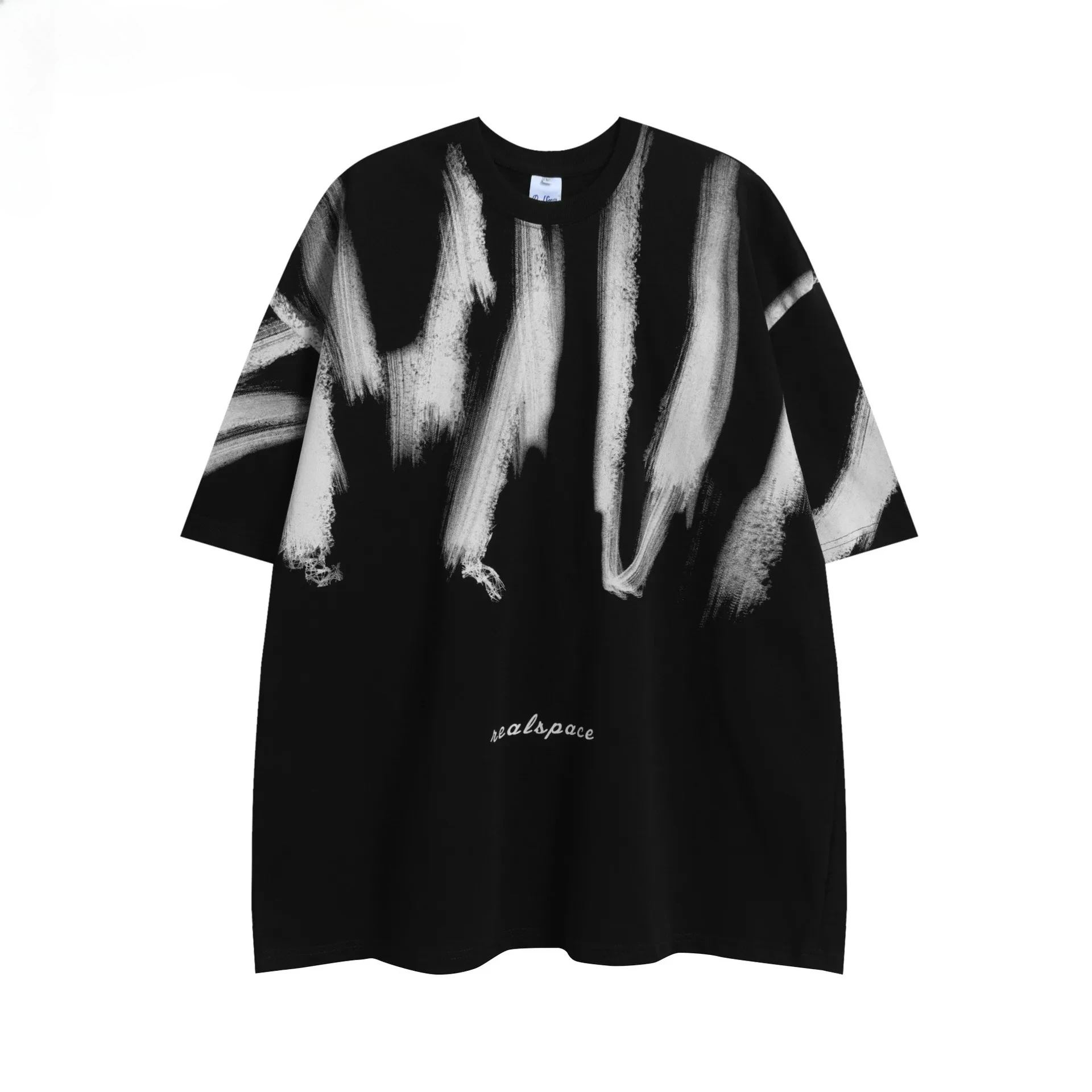 

2026 Summer New American Printed T-Shirt For Men High Street Personality Pattern Loose Short Sleeve Casual Tops