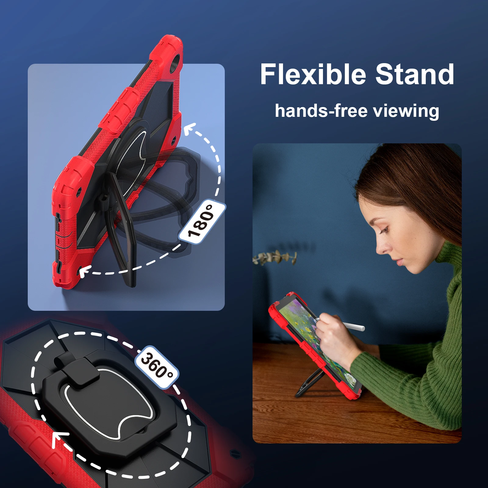 Capa infantil para samsung galaxy tab a9 plus funda a9 8.7 polegadas x115n a7lite t220 225 tab a8 10.5 polegadas tablet suporte capa à prova de choque