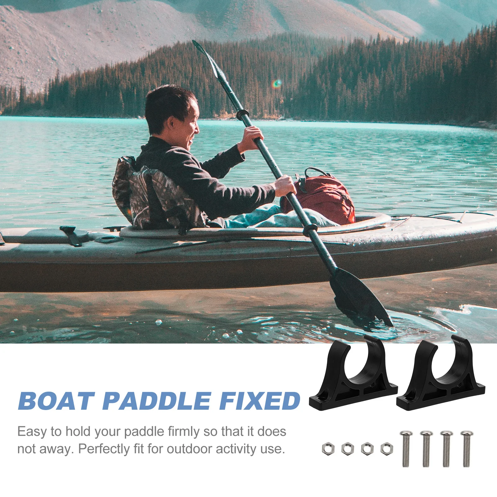 

1 пара пластиковых держателей для весел для каяка, для использования на лодке, для активного отдыха на природе, с креплением на винтах, универсальные аксессуары для весел, водонепроницаемые