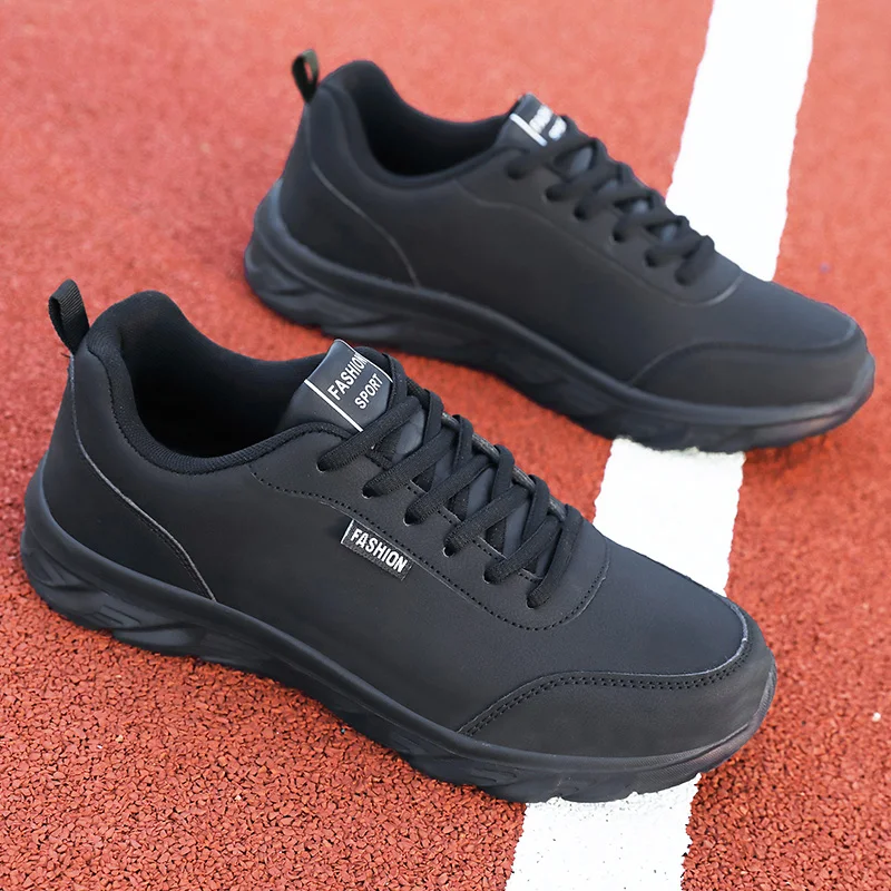 Leather Men\'s Running Shoes Trend Casual Shoes Breathable Leisure Male Sneakers Footwear Men Vulcanized Shoes Zapatillas Hombre