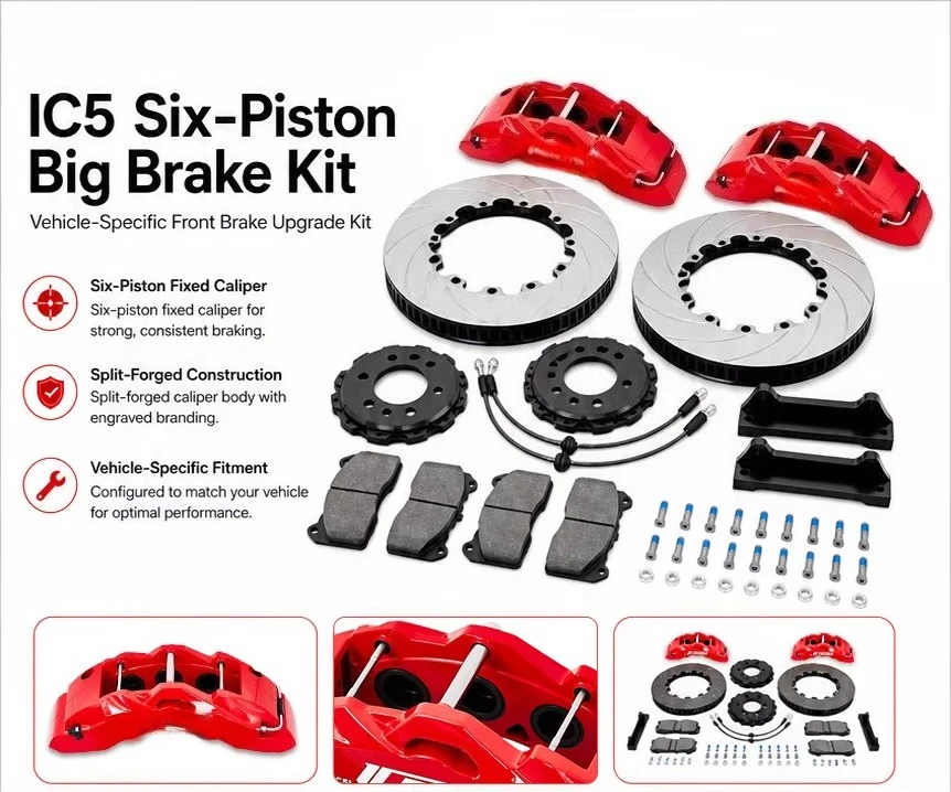 IC5 6 Piston Big Brake Caliper Kit with 355 X 32 Mm Disc for 2022+ Ford Ranger Raptor 23 Ranger-wiltrack Front