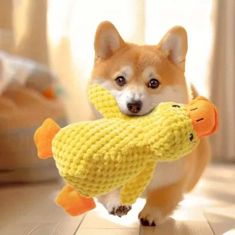 

Dog Toy Plush,Sleeping Duck With Sound Pet Interactive Plush Bite Resistant Teeth Grinding Puppy Cat Relieve Boredom Pet Product