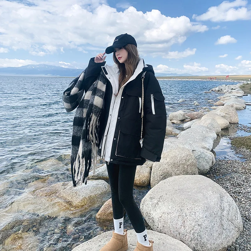 

Women's 2025 Winter New Style Outdoor Casual Cotton-padded Jacket Workwear Parkas