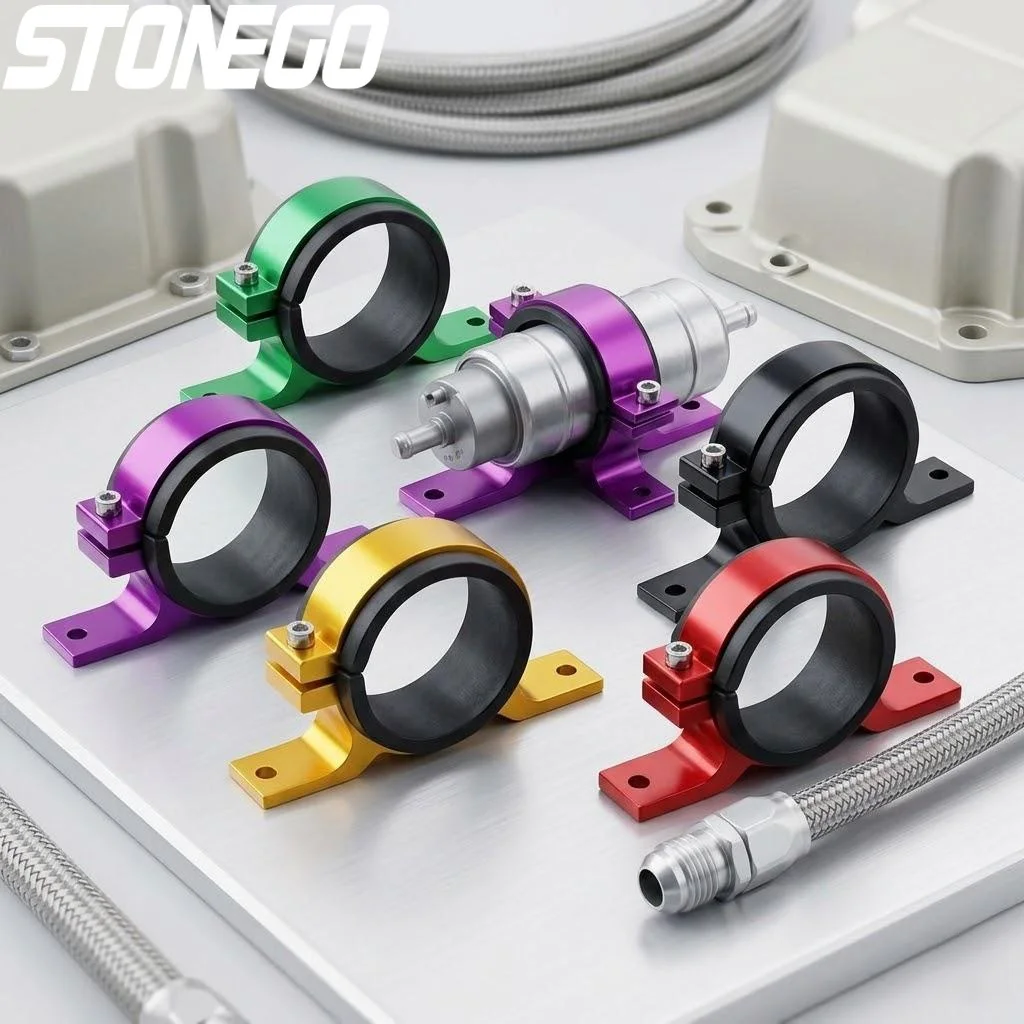 

1 шт. 50-мм алюминиевый кронштейн для масляного насоса, универсальный, для крепления топливного насоса, легкий, прочная конструкция