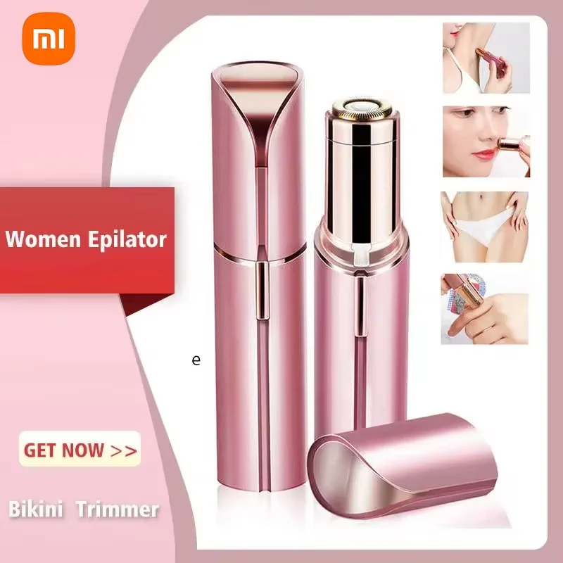 Xiaomi Portable Lipstick Shaped Women Electric Epilator Eyebrow Trimmer Painless Facial Hair Removal Shaver Small Epilator 2025