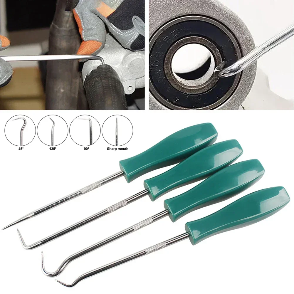 Motorcycle 4Pcs/set 135mm Car Pick Hook Set Gasket Puller Removing Repair Tools Screwdriver Set Oil Seal O-Ring Seal Accessories