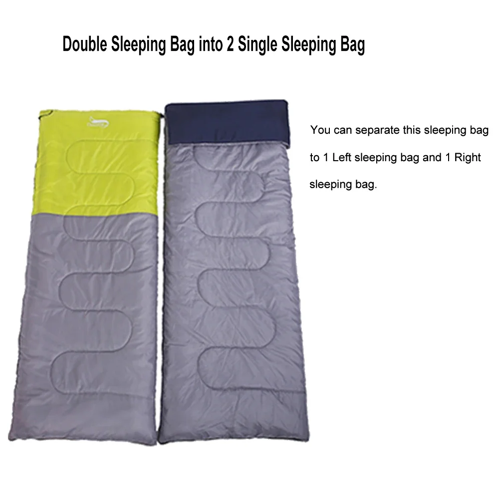 

2 Person Sleeping Bag for Couple Camping Family Portable Sleeping Bags with 2 Air Pillow Lightweight Hiking Mat Bed