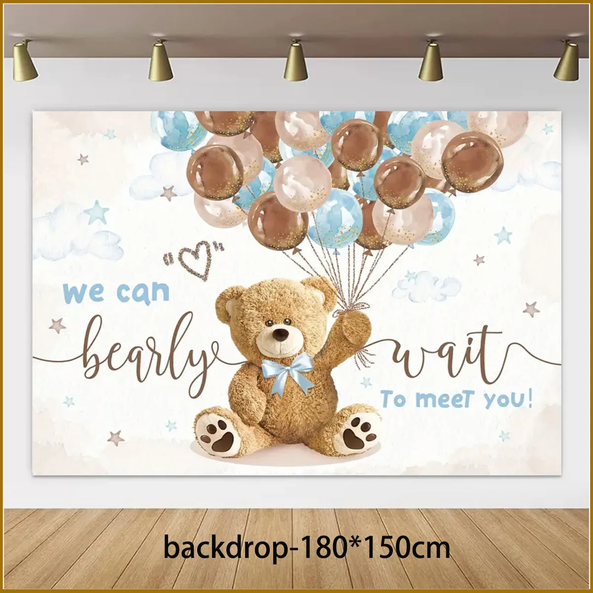 Teddy Bear Birthday Party Disposable Tableware Sets Cute Bear Backdrop Kids Birthday Party Banner Cake Tableware Decor Supplies