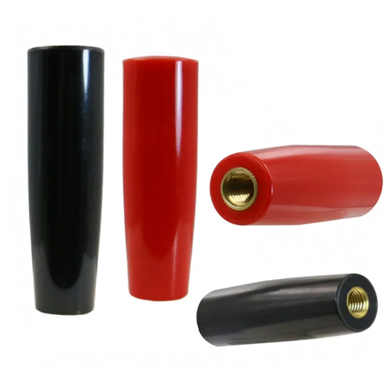 2Pcs M5 M6 M8 M10 Bakelite Handle Knob Taper Grip With Brass Insert Internal Thread Machine Tool Control Lever Handle Red Black