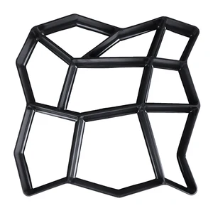 DIY BESTRATating Schimmel for Garden, Tuin Viper, Road Beton Stepping, Opprit Steel Path Mold, Patio Maker, Zwart Plastic Maker 10 Main Sales Mold for Concrete - №4