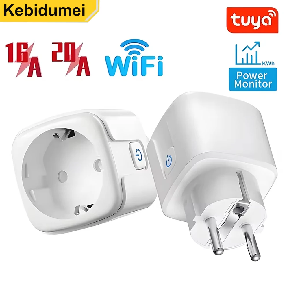 Tuya Wifi مقبس ذكي EU16A/20A المكونات الذكية مع مراقبة الطاقة الحياة الذكية APP التحكم عن بعد دعم جوجل مساعد اليكس