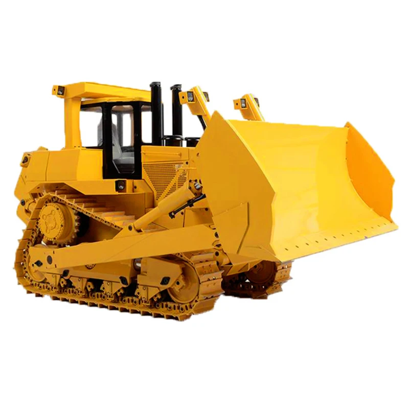 DXR2 RC Bulldozer 1/14 D9T RC Hydraulic Bulldozer Metal Model with Light and Sound Crawler Bulldozer Boy Remote Control Car Toy