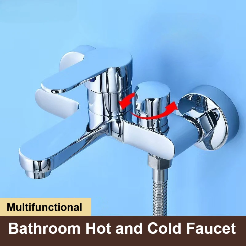 

Wall Mounted Bathroom Shower Mixer Faucet Shower Accessories Shower Head Set Bathroom Bathtub Tap Switch Hot and Cold Faucet
