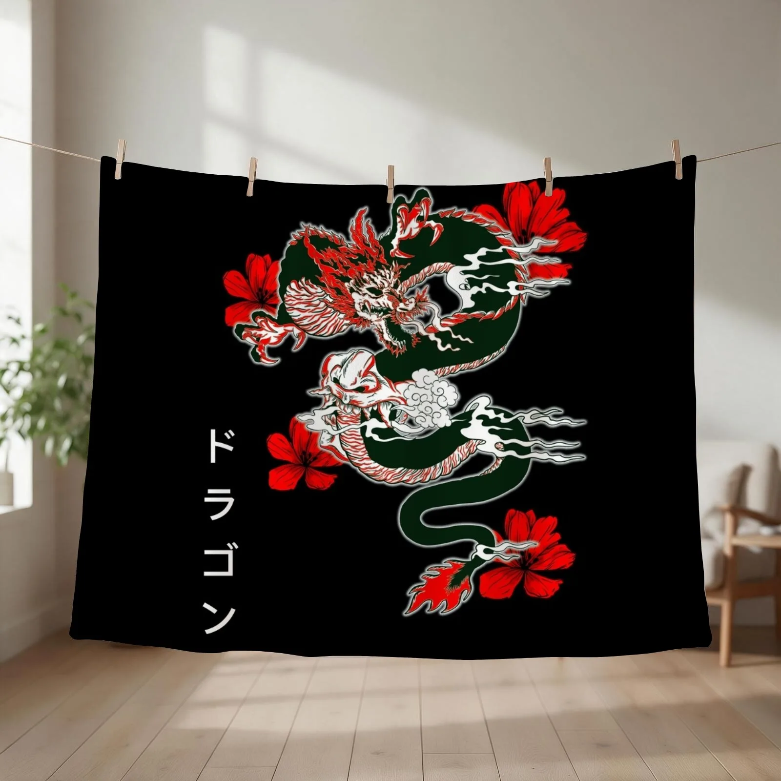 Fury dragon Throw Blanket couch cozy soft plush fuzzy picnic outdoor blanket