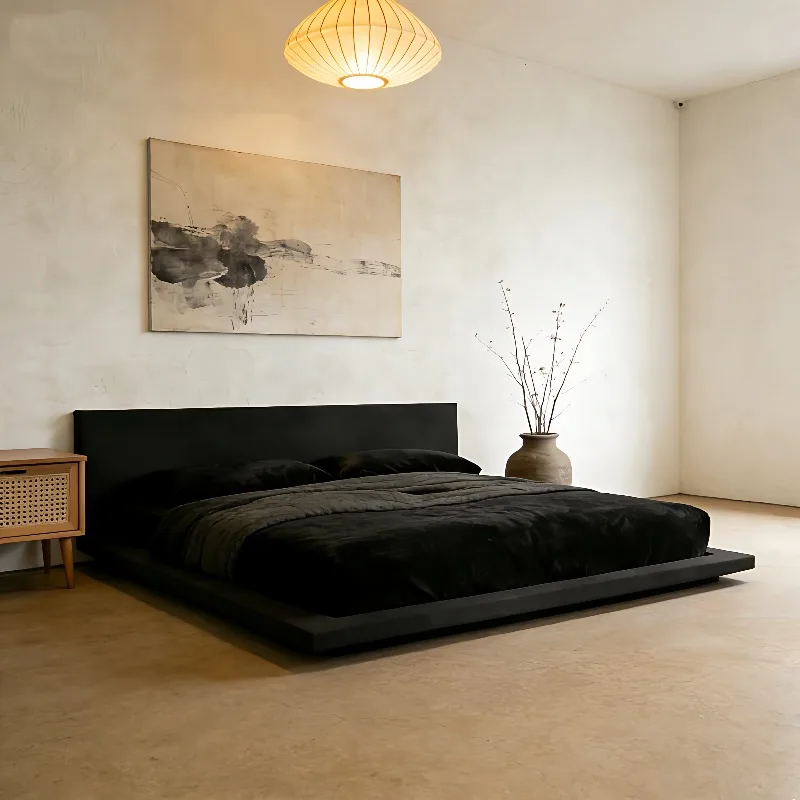 

Modern Simple Tatami Fabric Beds 1.8m Master Bedroom Double Beds Small Apartment Floor Camas De Dormitorio Home Furniture