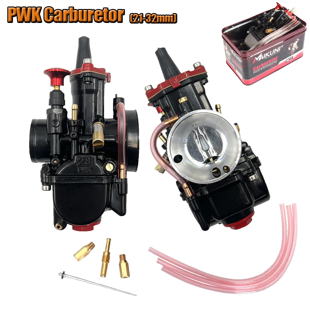 Motorcycle Maikuni PWK universal carburetor 21 24 26 28 30 32 34mm new black,for scooters ATV electric jet off-road bicycles