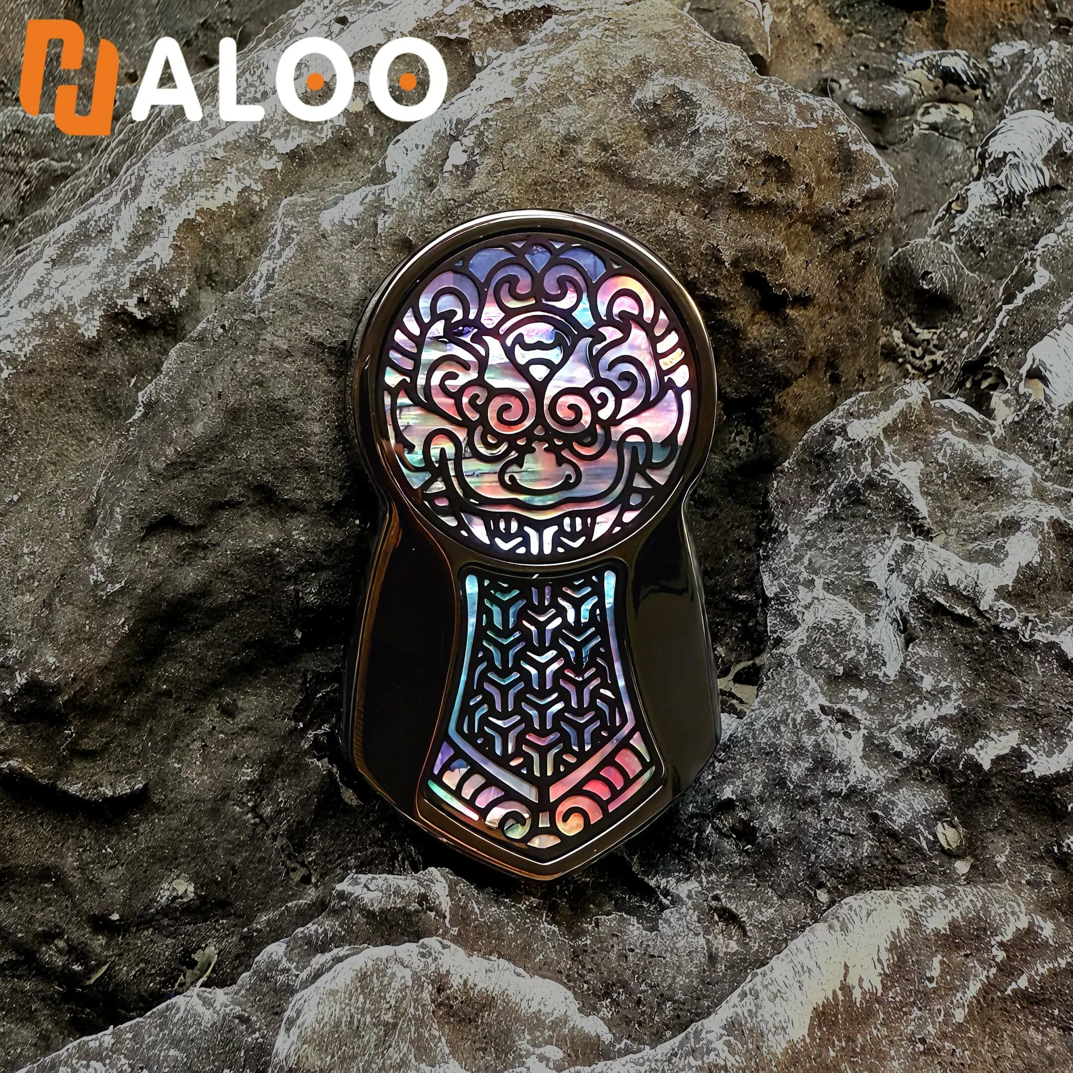 Tang Xuan Jia EDC Push Slider Mother-of-Pearl Fidget Spinner Anti Stress Anxiety Relief Hand Toy