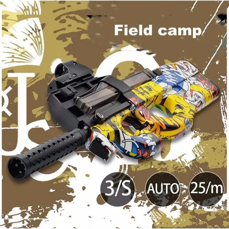 P90 pistolet zabawkowy pistolet szturmowy pistolet wodne pistolet na żywo na świeżym powietrzu gra CS elektryczne wylęgi pistolet do paintballa zabawki dla dzieci