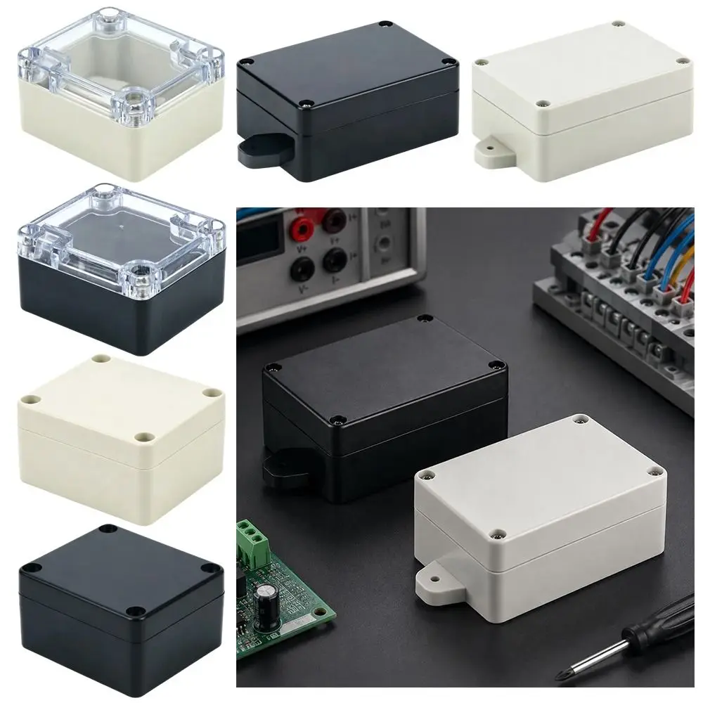 63*58*35mm/83*58*33mm Project Box Waterproof Dustproof Black/White DIY Electronic Wiring Box Small ABS Plastic