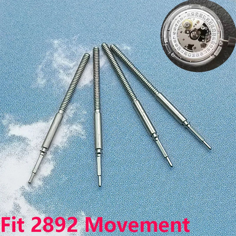 2/4 Uds 2892 relojes de movimiento vástago de corona compatible con movimiento 2892 reparación de relojes vástago de corona de reloj 2892 piezas de vástago de corona estándar