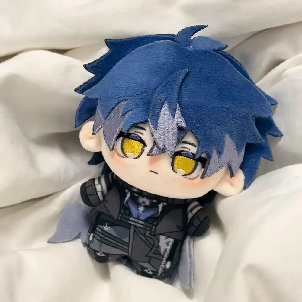 Genshin Impact Finnis Plush Doll Dark Blue Hair Q Version Mecha Outfit Soft Fluffy Stuffed Figure Desk Indoor Aesthetic Decor