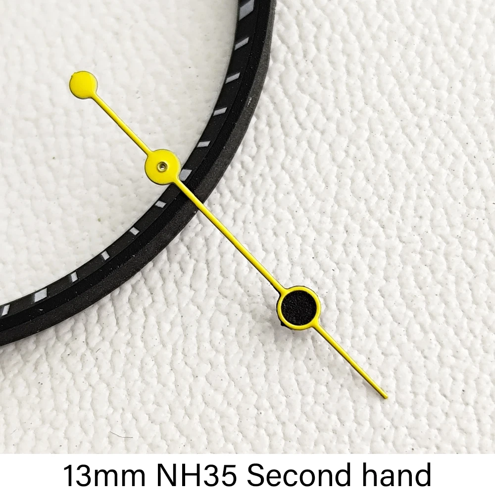 NH35 Sekundenzeiger passend für NH35 NH36 Uhrwerk, grün leuchtend, 13 mm, Ersatz-Zeiger für Herrenuhren. – Detail 3
