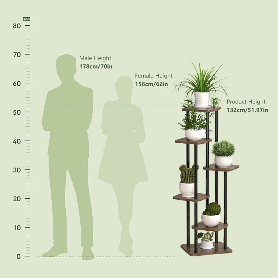 Plant Stand and Flower Stand Flowerpot Organizer Wooden Shelf Plant Holder Storage Shelf Indoor&Outdoor GardenDecor