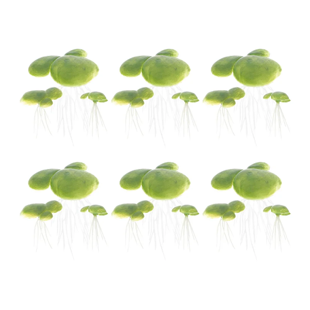 

18Pcs Artificial Mini Duckweed Floating Plastic Aquarium Plants Fish Tank Decor Realistic Simulation Water Plants Floating