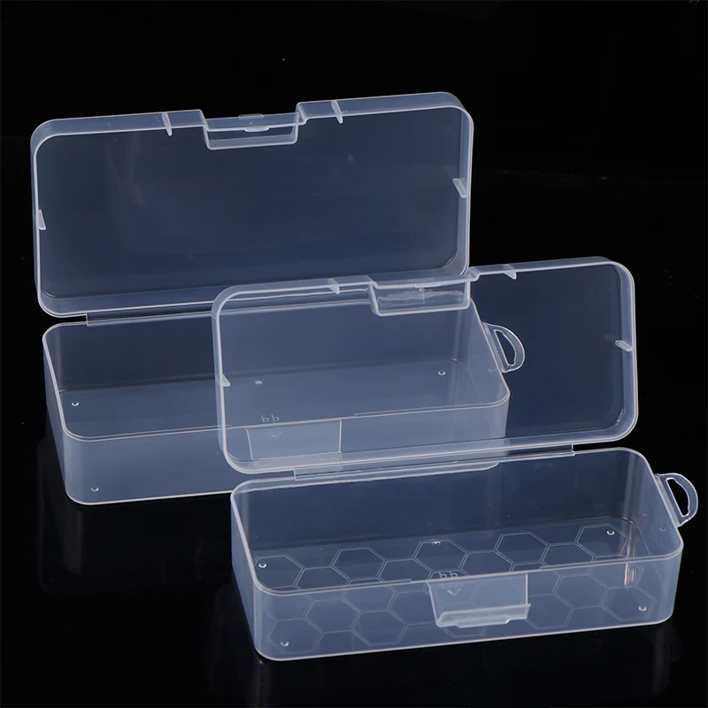 ● Nail Art Storage Box Nail Parts Organizer Clear Cuboid Plastic Container Packaging Case For Nail Brush File Manicure Tools view 5