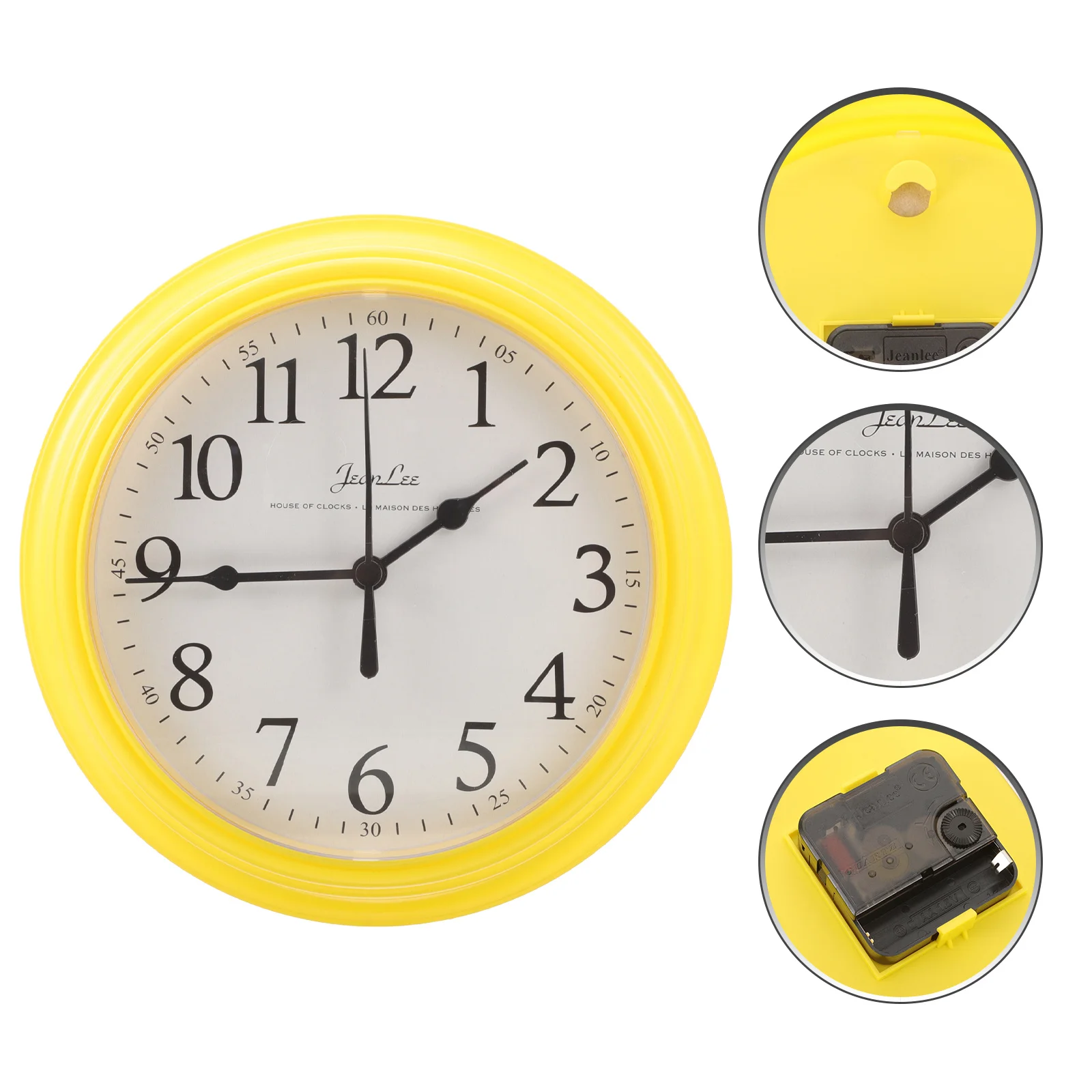 

Silent Round Wall Clock Operated Non-Ticking Mute Design Easy Install Living Room Decor Home Office Bedroom
