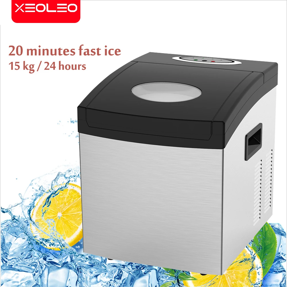 

XEOLEO Automatic Ice Maker 15kg /24H Ice Maker Machine Household Bullet Round Ice Machine For Family Bar Square Ice Cube Maker