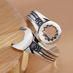 Fashion 925 Sterling Silver Wrench Adjustable Rings For Women Men Luxury Jewelry Accessories Wholesale Jewellery Women