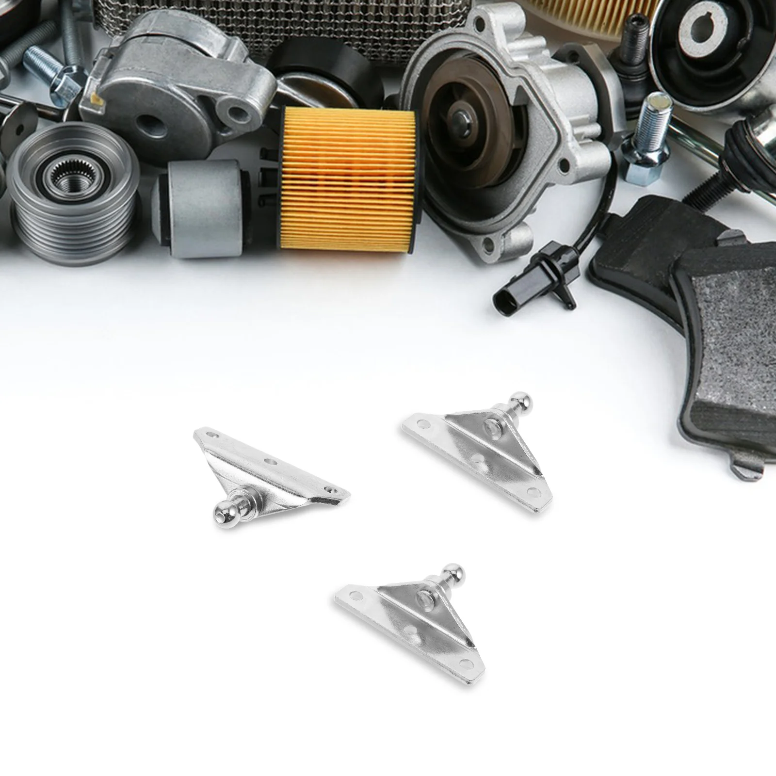 

4Pcs Gas Strut Ball Mount Bracket Kit 10mm Ball Head for Lift Support Prop Gas Spring Pack Mounting Brackets Smooth