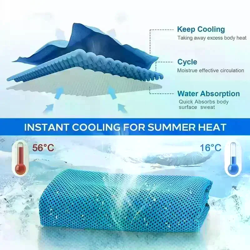 Gift Box Cooling Towel Summer Quick Dry Design for Sports Fitness Workout Gym Yoga Sweat Absorbent Accessory