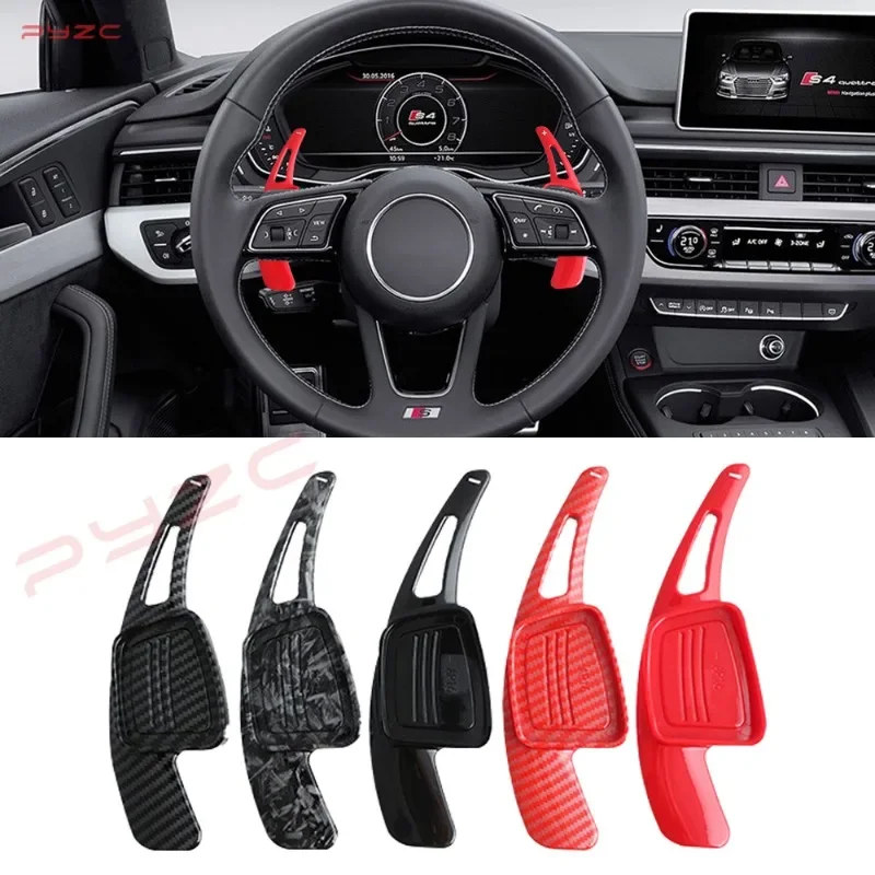 Image of Für Audi A3 A4L A5 A8 S3 S5 SQ5 Q7 R8 TT TTS Auto-Lenkrad Schaltwippen hinten, Halbautomatische Kupplung, Rot