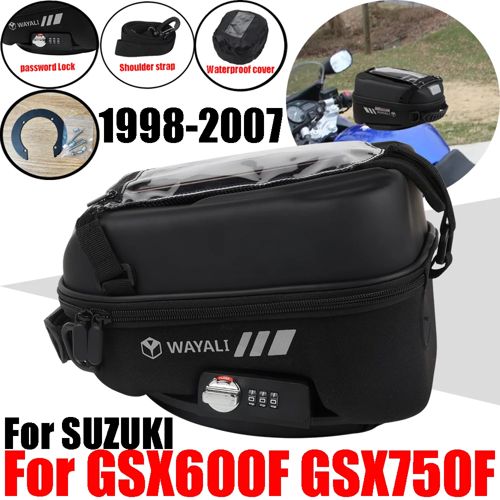 For SUZUKI GSX600F GSX750F KATANA GSX 750 600 F 750F 600F Accessories Tank Bag Luggage Tanklock Storage Bags Phone Navigation