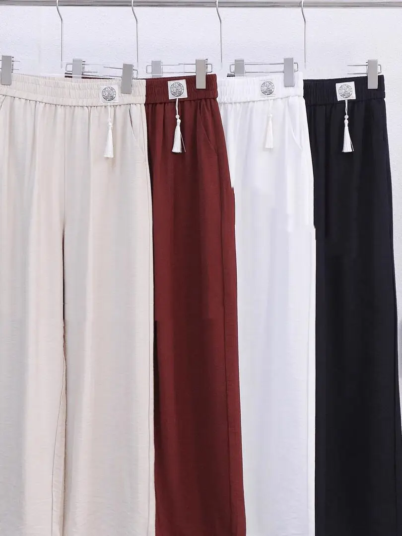 

Slimming High Waist Wide Leg Pants Vintage Style Casual Straight Leg Trousers for Women Breathable Comfortable Summer New Fas...