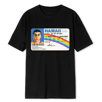 Homme T Shirt Summer Men T-Shirt Mclovin Id Card Superbad Geek Mens Cotton T-Shirt Unisex T-Shirt Teenagers Cool Soft