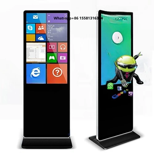 55Inch Indoor Floor Stand Vertical Wireless Touch Screen LED TV Advertising Player Android OS 1080p Resolution Shopping Mall