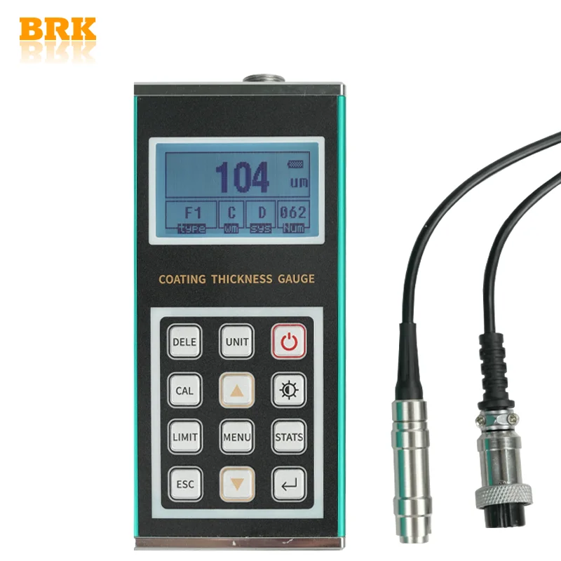 ZJZ BRK الرقمية المغناطيسي التعريفي قياس سمك الحديد والكوبالت والنيكل والألومنيوم بأكسيد الطلاء CTN-210B + F190 2m Pr #2