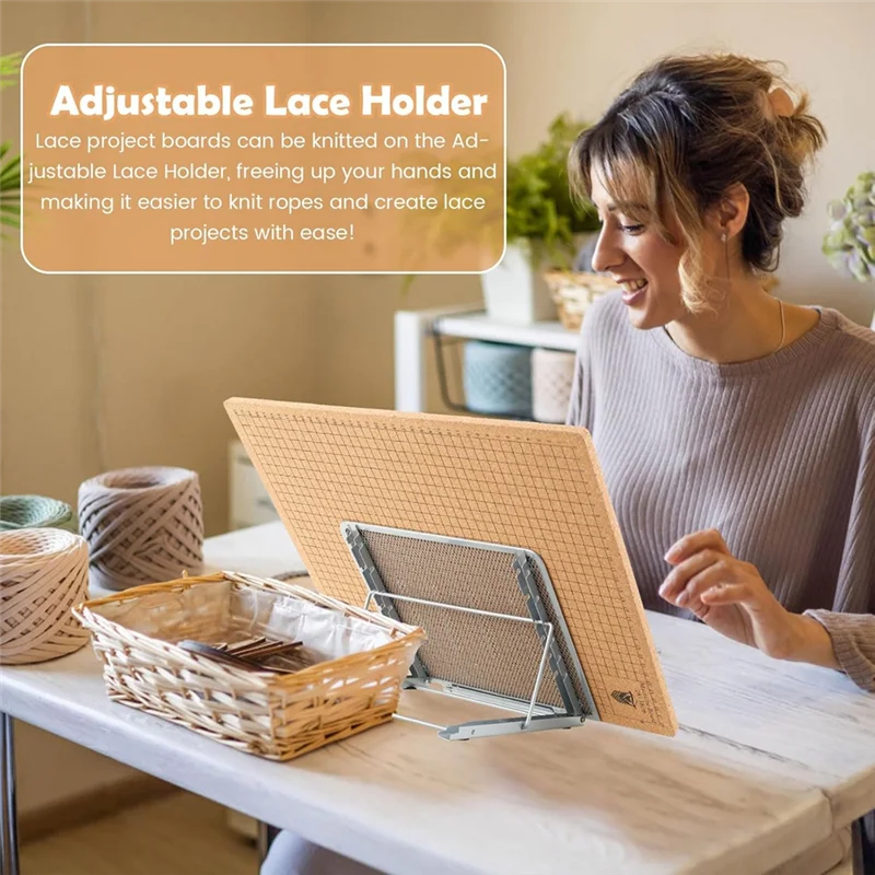 

Macrame Board And 110 Pins,12X16 In Macrame Project Board With Adjustable Holder, For Braiding Bracelet Creating Macrame-ABUA