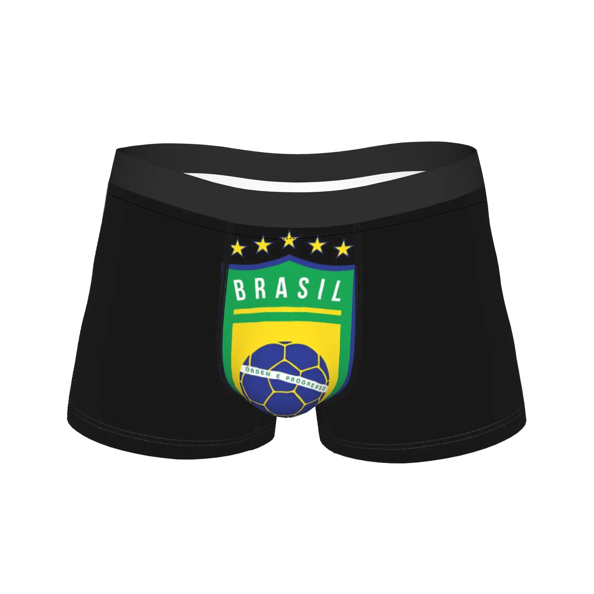 

Brazil 2026 Soccer Underwear Male Panties Pattern Breathable Trunk Hot Sale Shorts Briefs Big Size