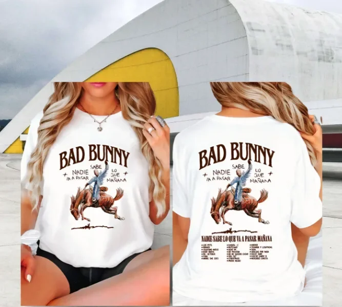 Bad Bunny Most Wanted Tour Shirt 2024 Hot New Nadie Sabe Gift Fans Men Concert