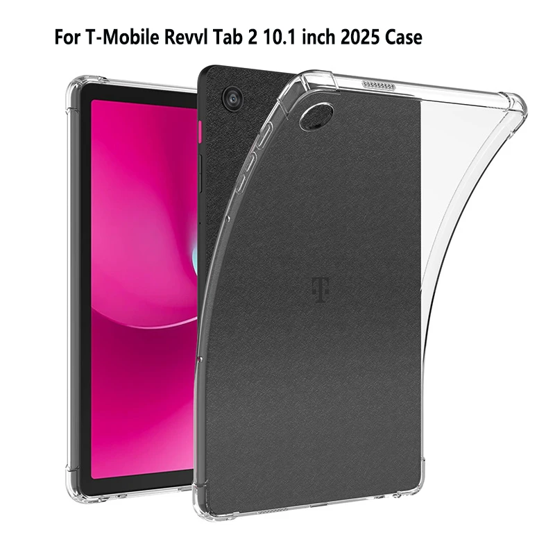 For T-Mobile REVVL Tab 2 10.1inch 2025 Protective Case Thickened Airbag soft Silicone Clear Funda Revvl Tab2 2025 10.1
