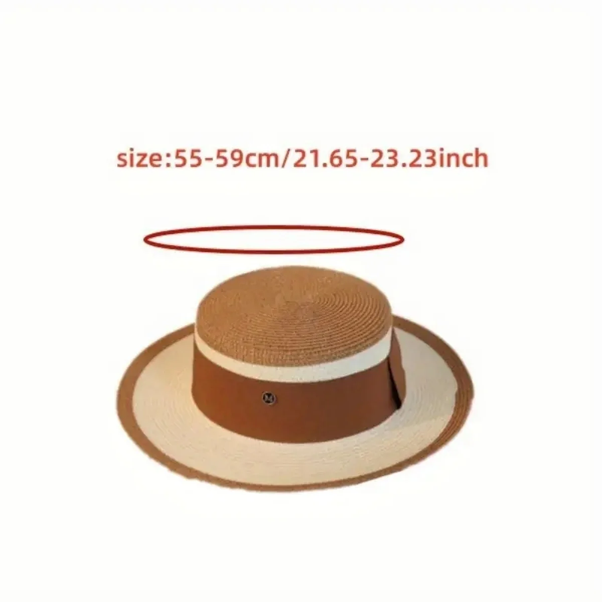 Classic British Style Straw Hat Trendy Flat Brim Sun Hats LightweightTravel Beach Hats For Women Girls