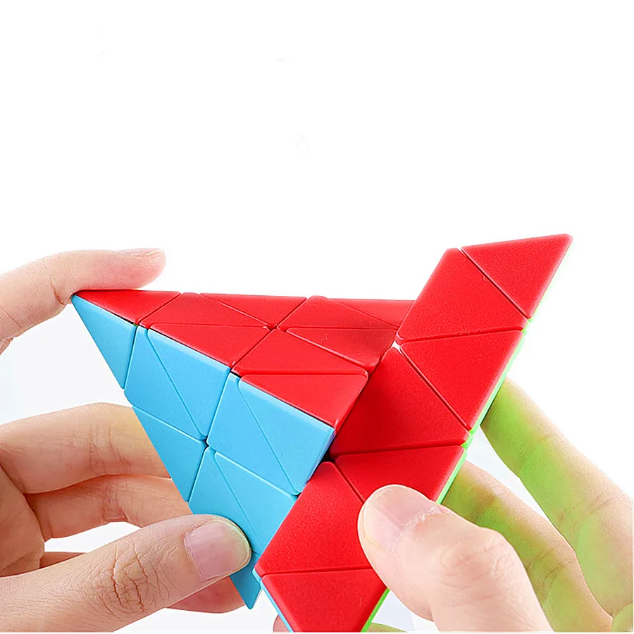 Fanxin magiczna kostka 4x4 piramida oś wiatrak Zongzi Fisher kostki bez naklejek puzzle edukacyjne Cubo Magico zabawki prezenty dla dzieci