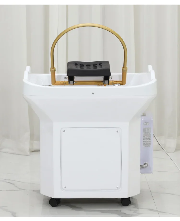 Water Circulation Shampo Chair Sink Portable Stylist Head Spa Hair Wash Basin Chair Move Shampouineuse Salon Furniture